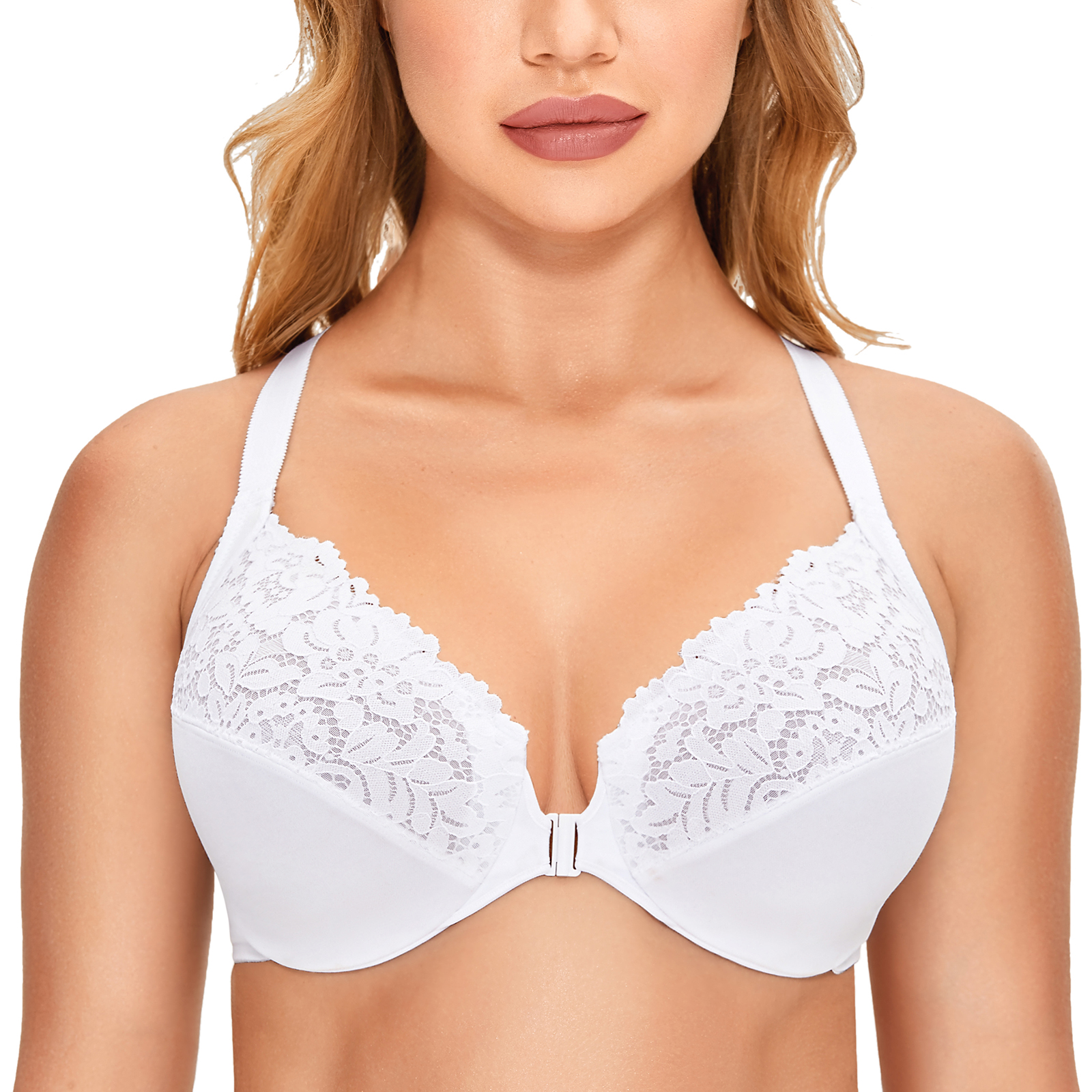 SELONE Nursing Bras Push Up No Underwire Front Closure Front Clip