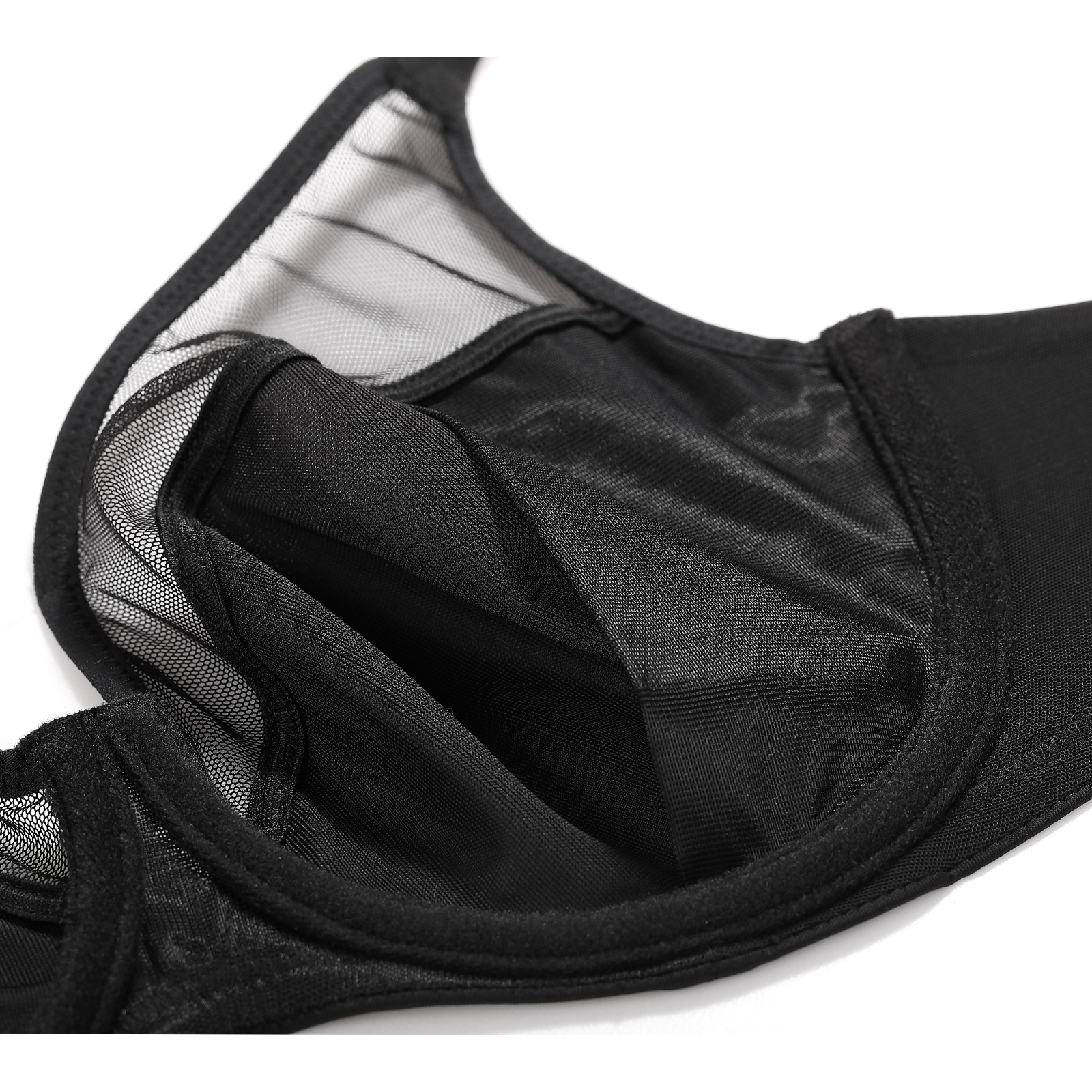 DELIMIRA Women's Minimizer Bras Plus Size Full Cup Underwire Unlined Sheer  Bra