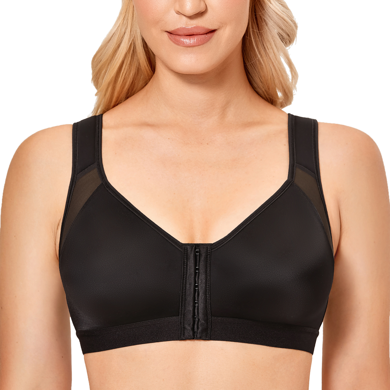 DELIMIRA Women's Front Closure Posture Wireless Back Support