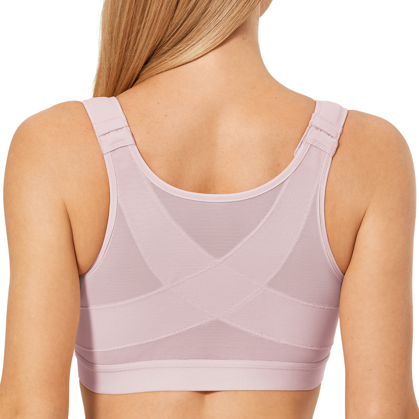 DELIMIRA Women's Front Closure Posture Wireless Back Support Full Coverage  Bra : : Clothing, Shoes & Accessories